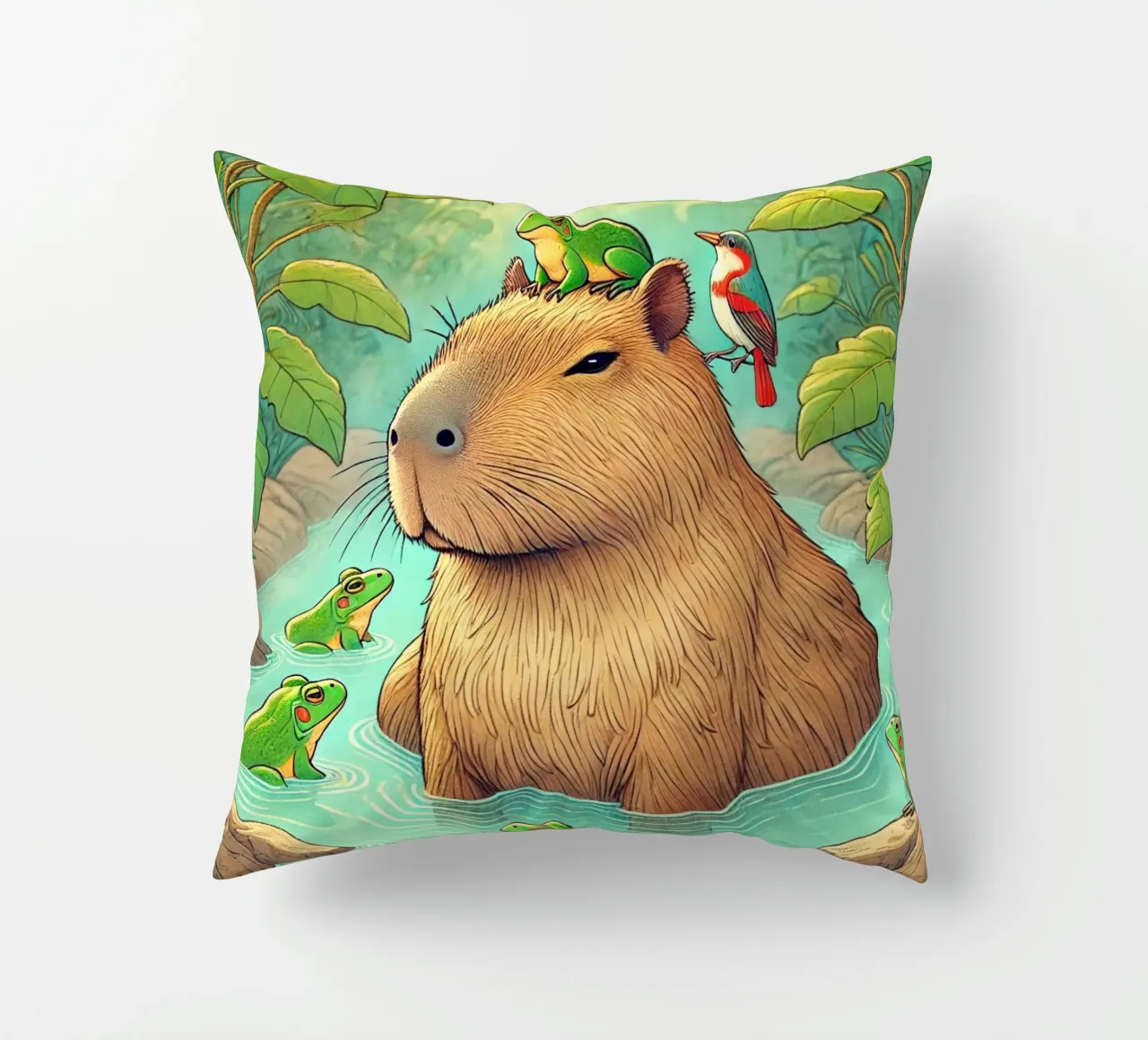 Capibara e amici cuscino da FluffyToons