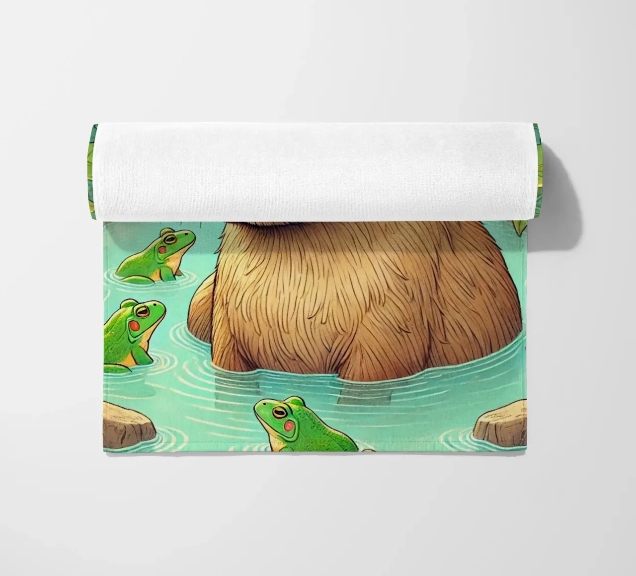 Capibara e amici telo mare da FluffyToons