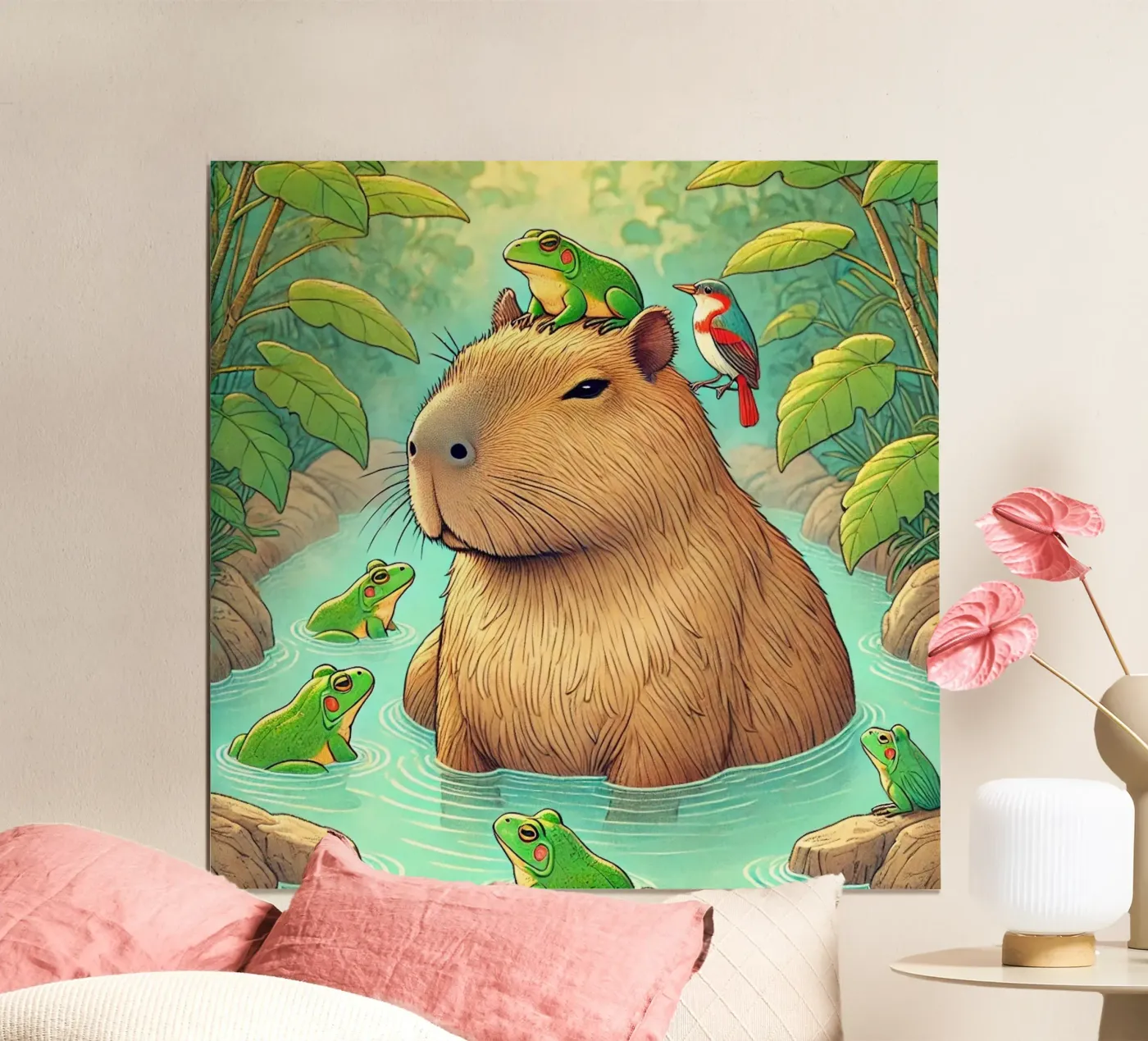 Capybara and Friends Poster von FluffyToons