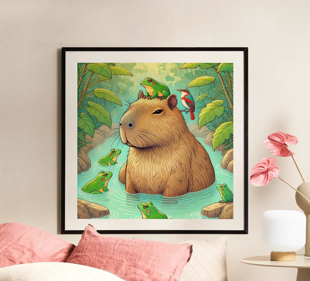 Capibara e amici poster da FluffyToons