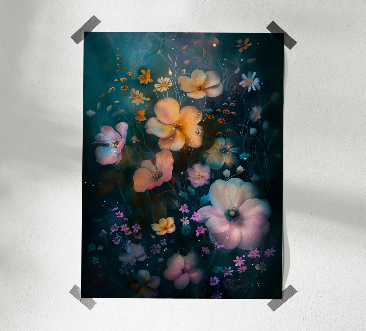 Flowers Meadow E poster con telaio in plastica da Mateo