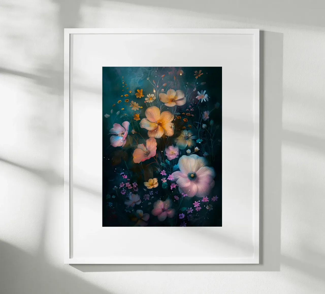 Flowers Meadow E poster con telaio in plastica da Mateo