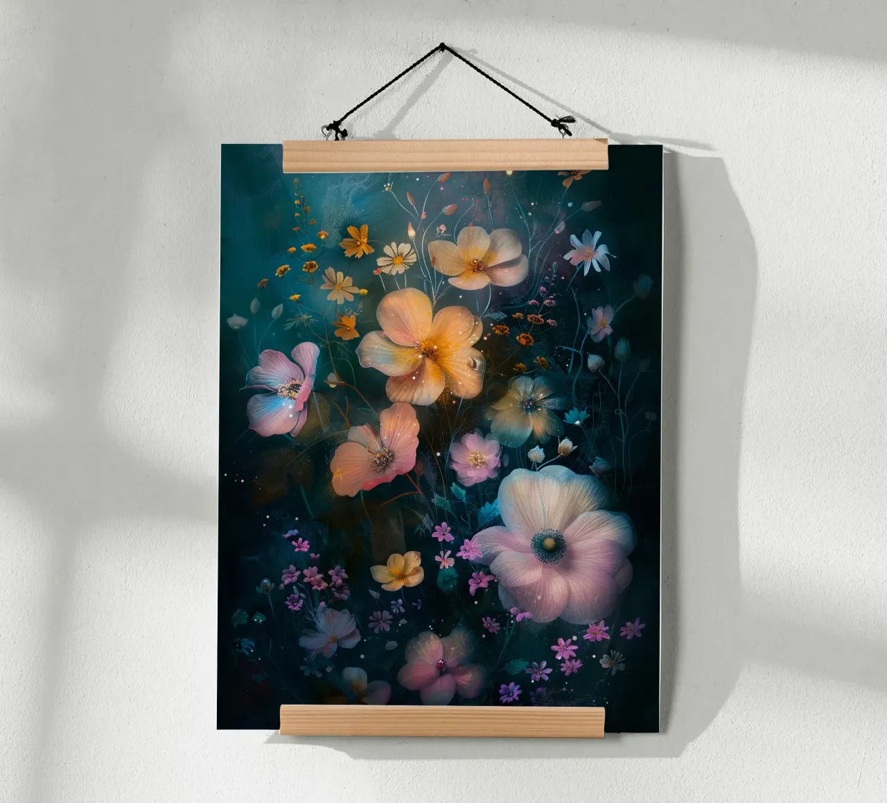 Flowers Meadow E poster con telaio in plastica da Mateo