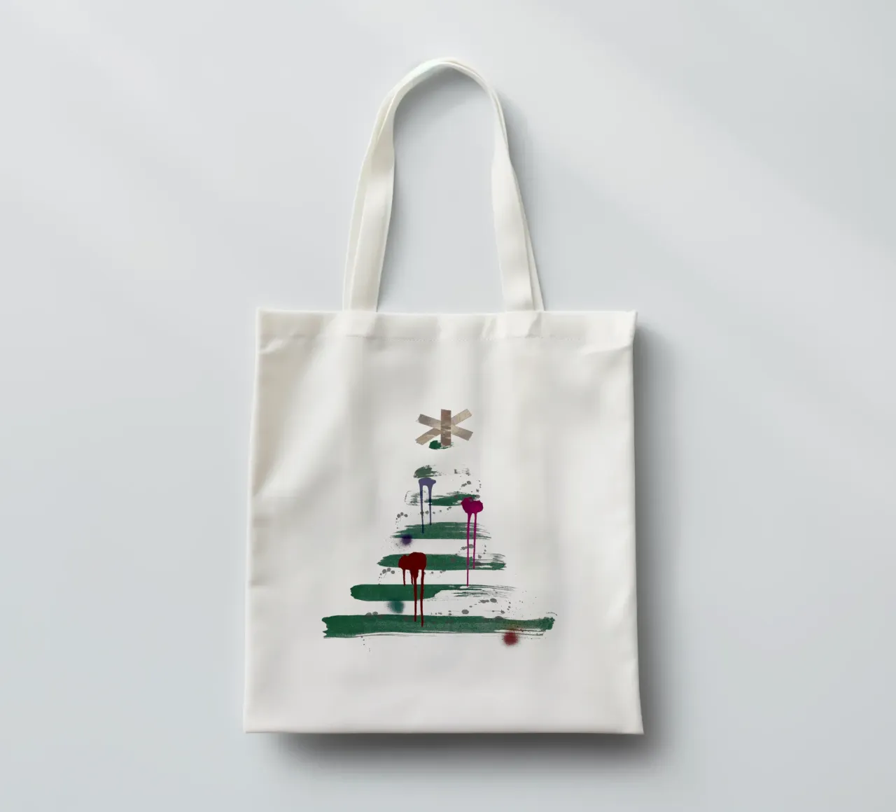 „Under the tree“, Modern Minimalist Christmas Tree Design borsa in juta da ChristmasMooodz
