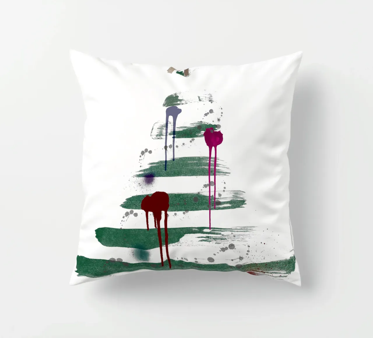 „Under the tree“, Modern Minimalist Christmas Tree Design cuscino da ChristmasMooodz