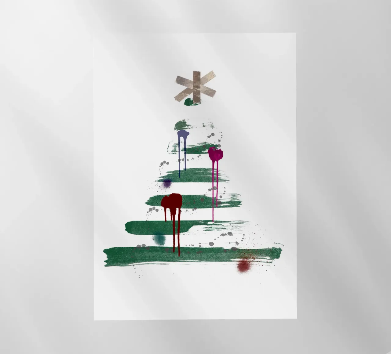 „Under the tree“, Modern Minimalist Christmas Tree Design pellicola backlit da ChristmasMooodz