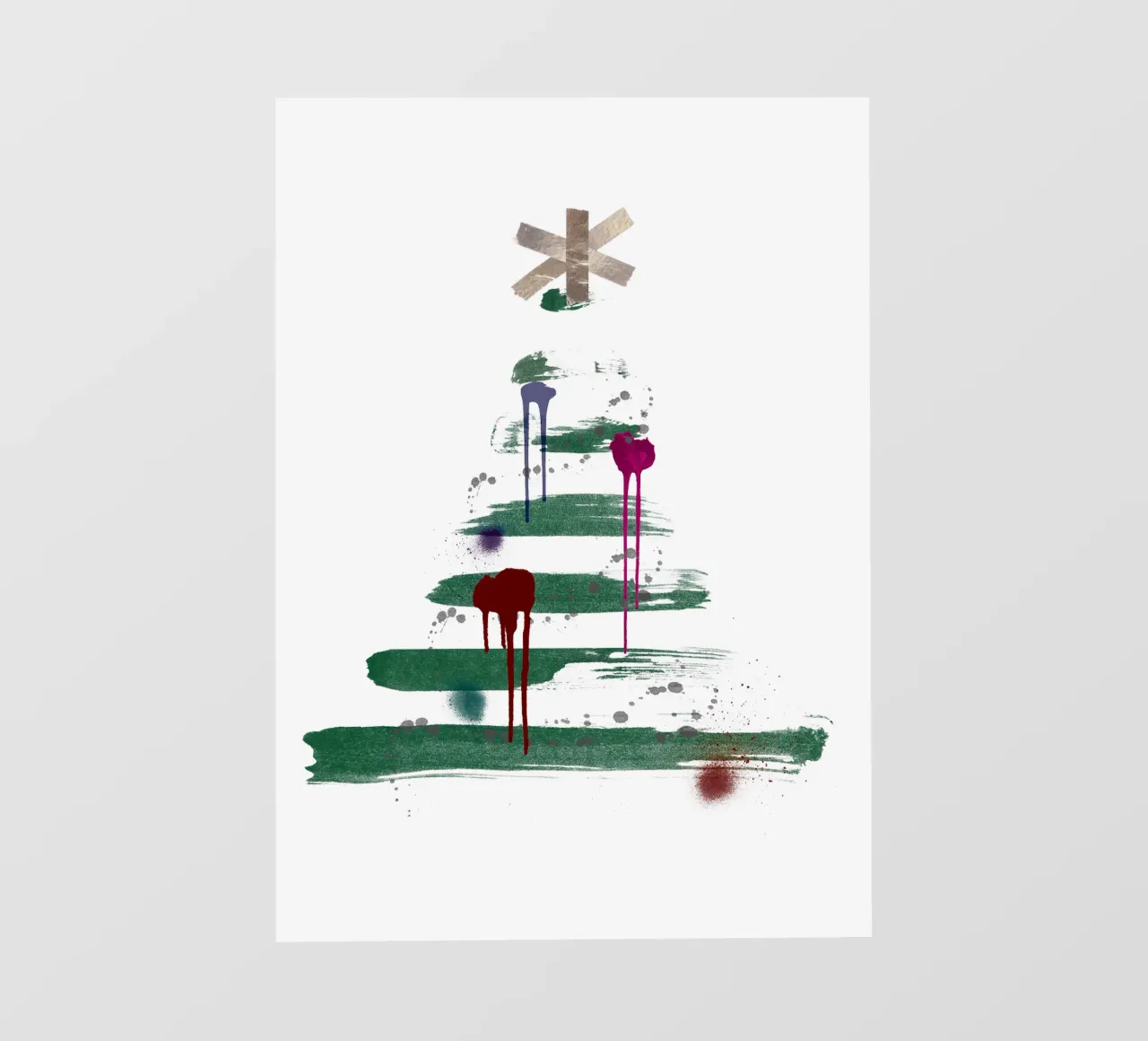 „Under the tree“, Modern Minimalist Christmas Tree Design pellicola backlit da ChristmasMooodz