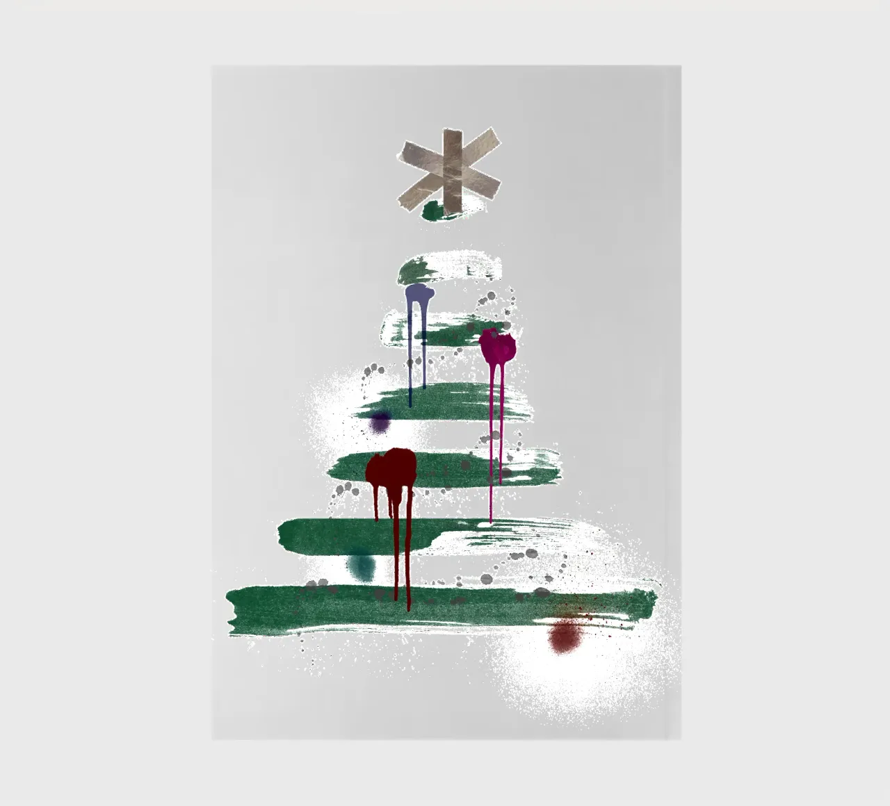 „Under the tree“, Modern Minimalist Christmas Tree Design notebook by ChristmasMooodz