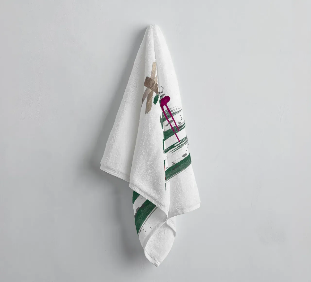 „Under the tree“, Modern Minimalist Christmas Tree Design asciugamano da bagno da ChristmasMooodz