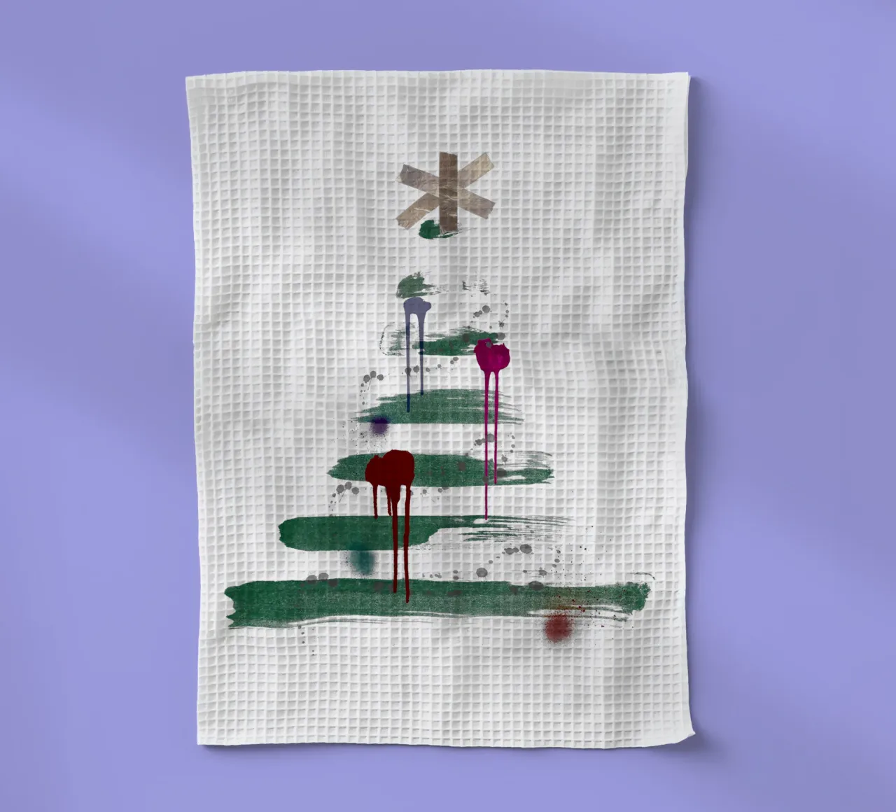 „Under the tree“, Modern Minimalist Christmas Tree Design canovaccio da cucina da ChristmasMooodz
