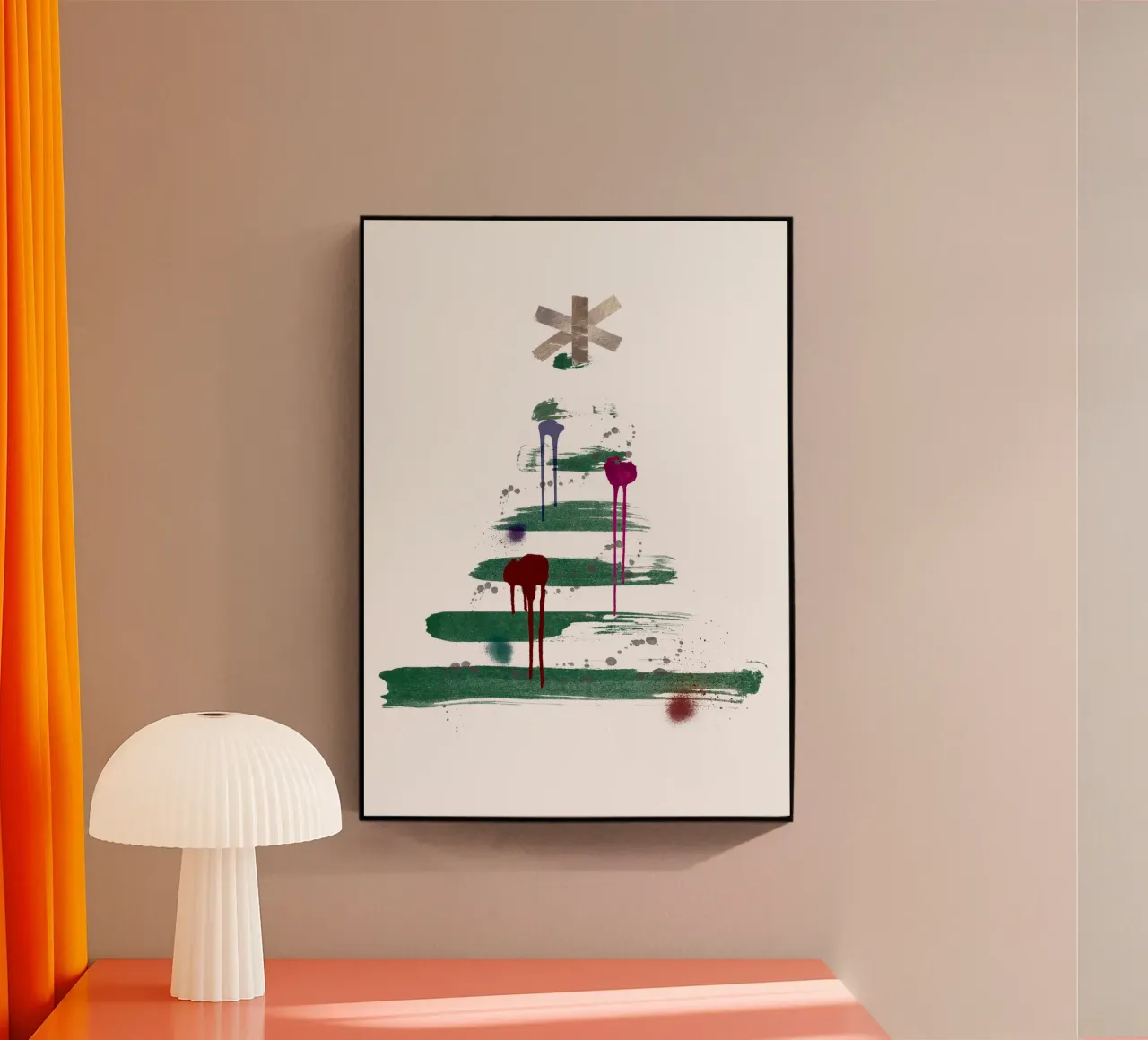 „Under the tree“, Modern Minimalist Christmas Tree Design plexiglass da ChristmasMooodz