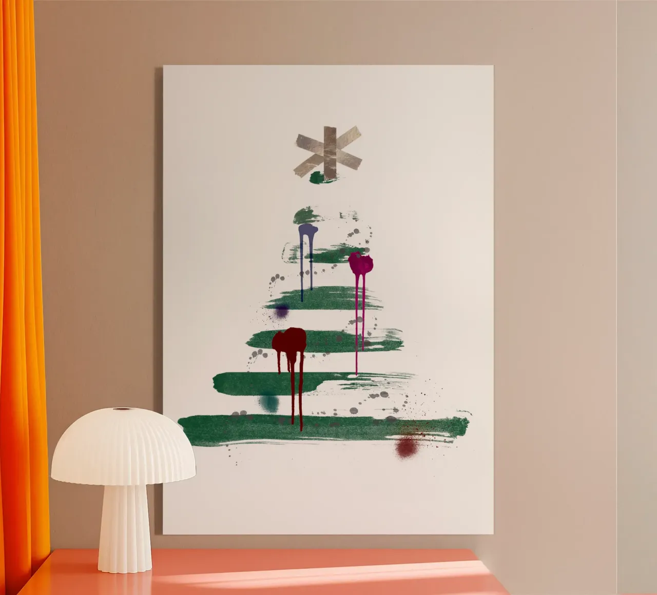 „Under the tree“, Modern Minimalist Christmas Tree Design plexiglass da ChristmasMooodz