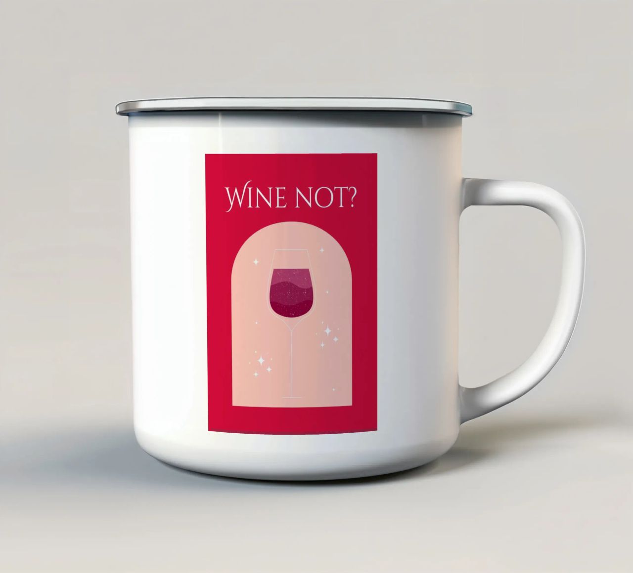 Wine Not? tazza in smalto da Dreamer10