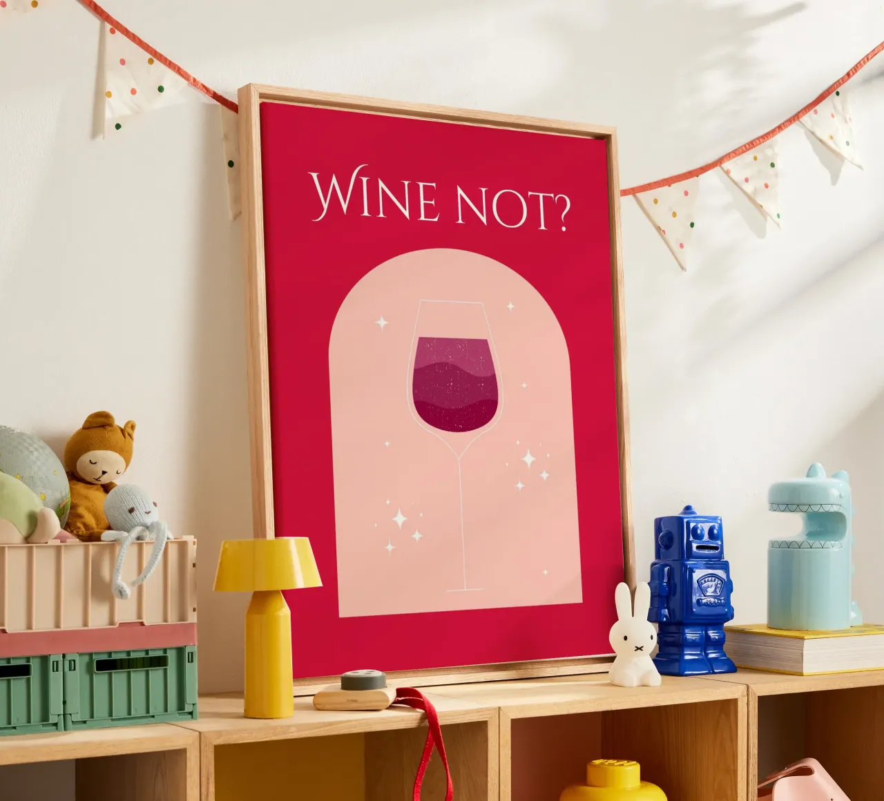 Wine Not? tela con Cornice a cassetta da Dreamer10