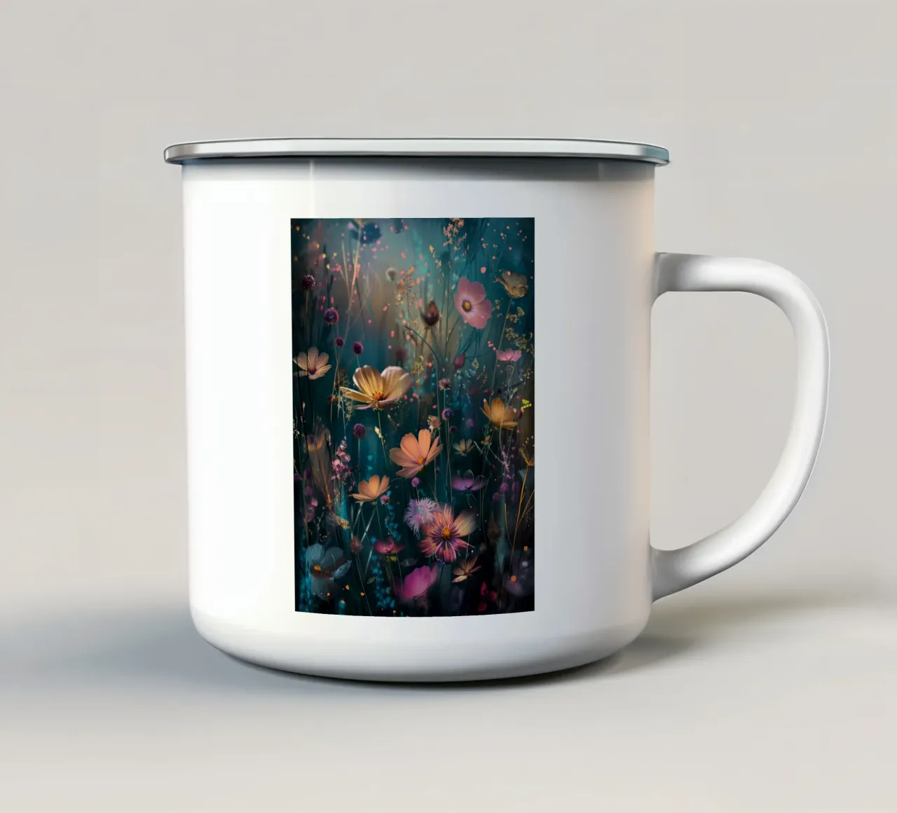 Flowers Meadow F tazza in smalto da Mateo