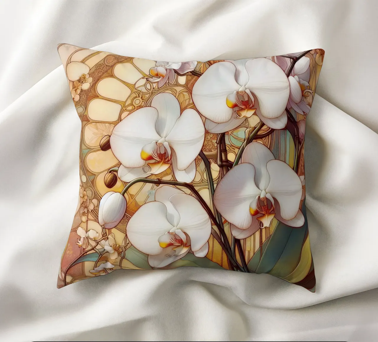 Orchidee cuscino da Art-Nouveau-Dsg