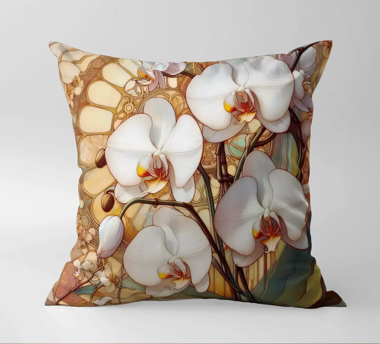 Orchidee cuscino da Art-Nouveau-Dsg