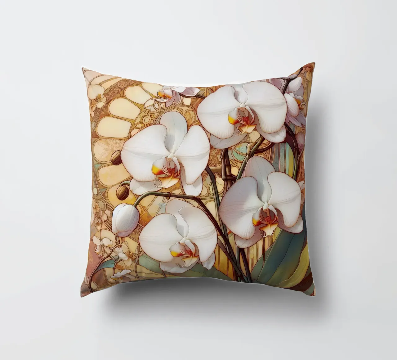 Orchidee cuscino da Art-Nouveau-Dsg
