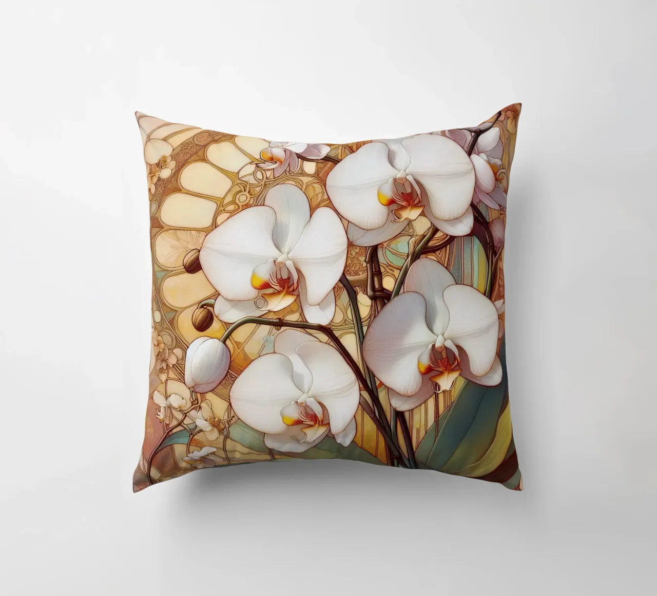 Orchidee cuscino da Art-Nouveau-Dsg