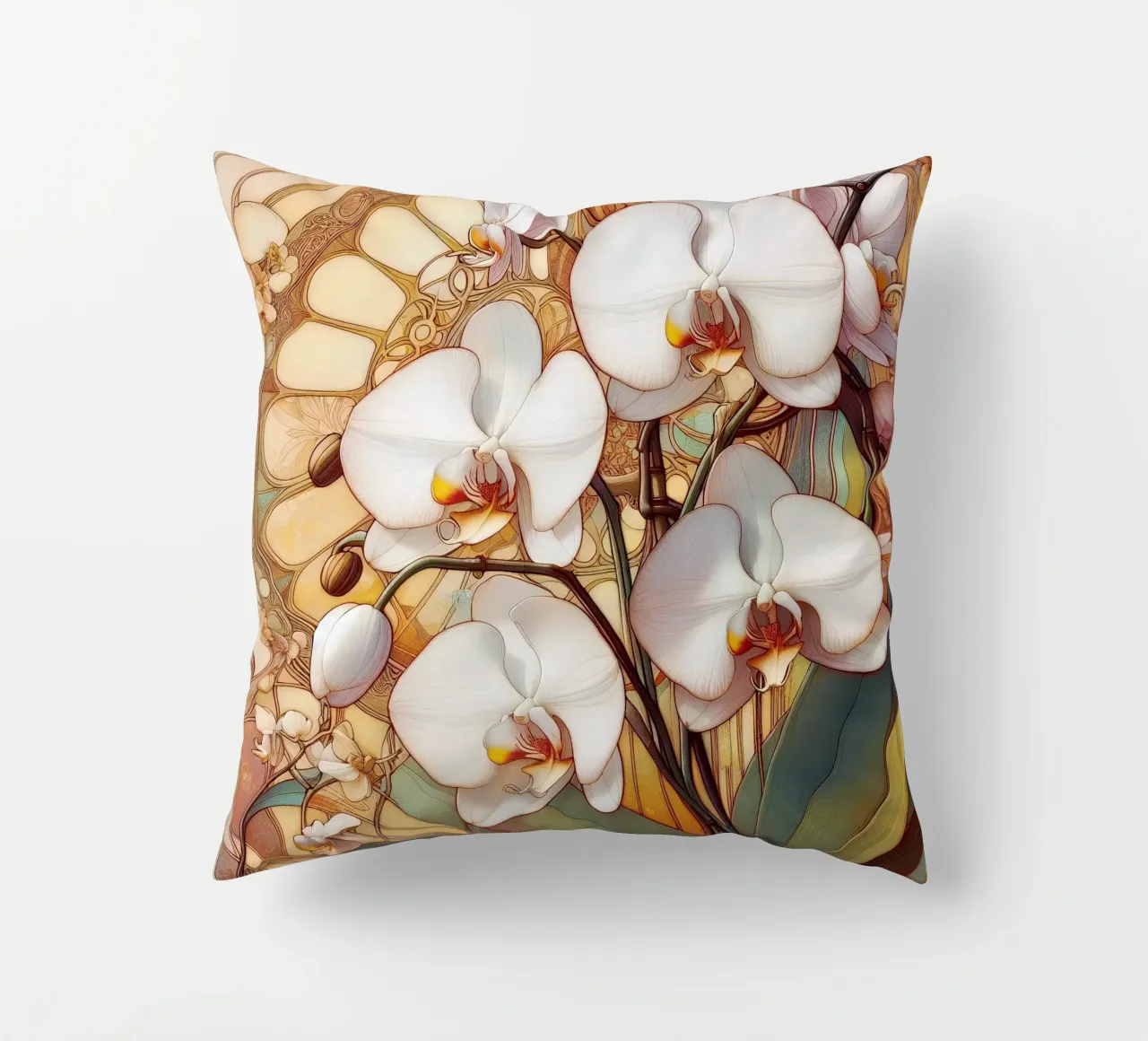 Orchidee cuscino da Art-Nouveau-Dsg