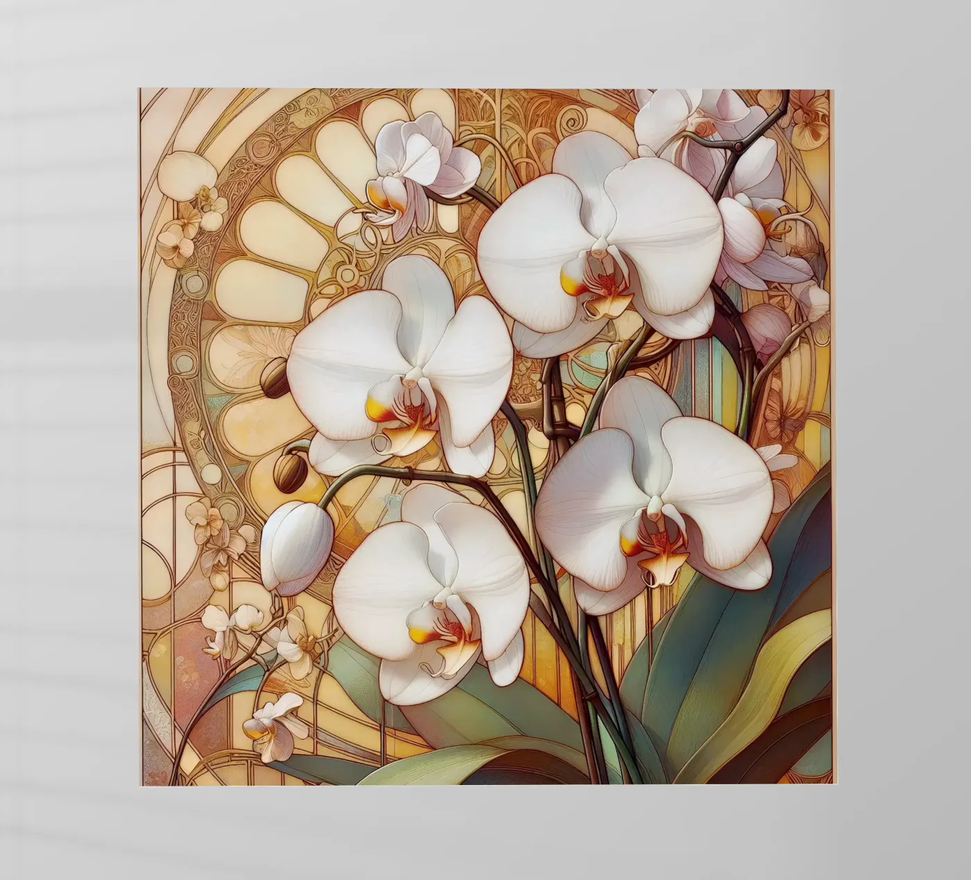 Orchidee pellicola backlit da Art-Nouveau-Dsg