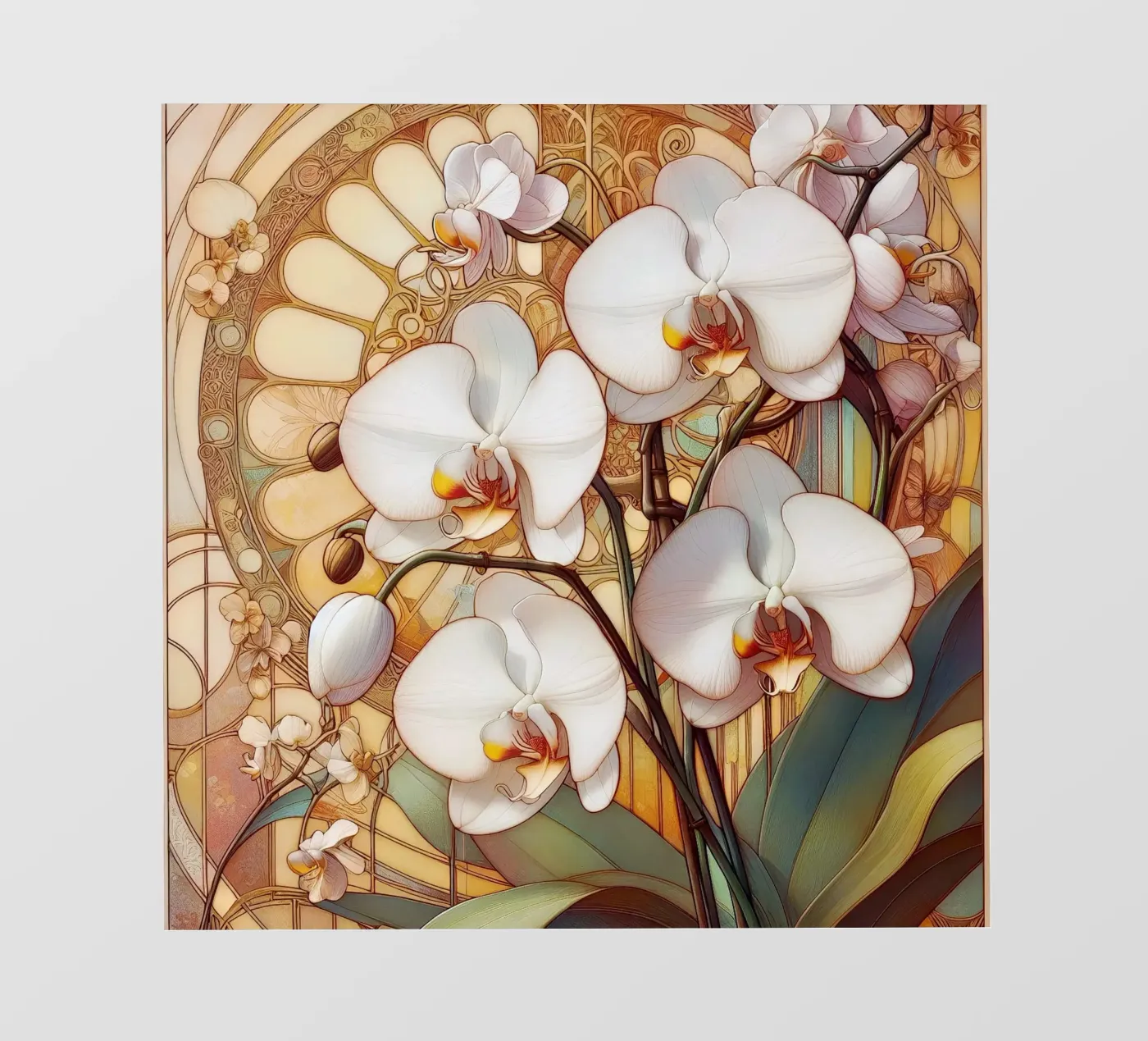 Orchidee pellicola backlit da Art-Nouveau-Dsg