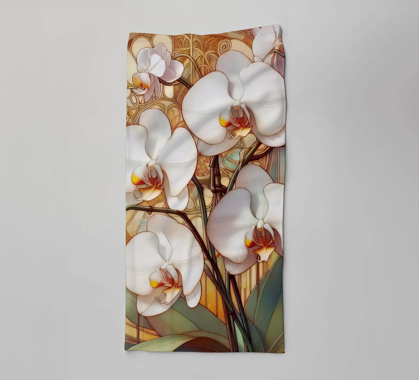 Orchids towel by Art-Nouveau-Dsg