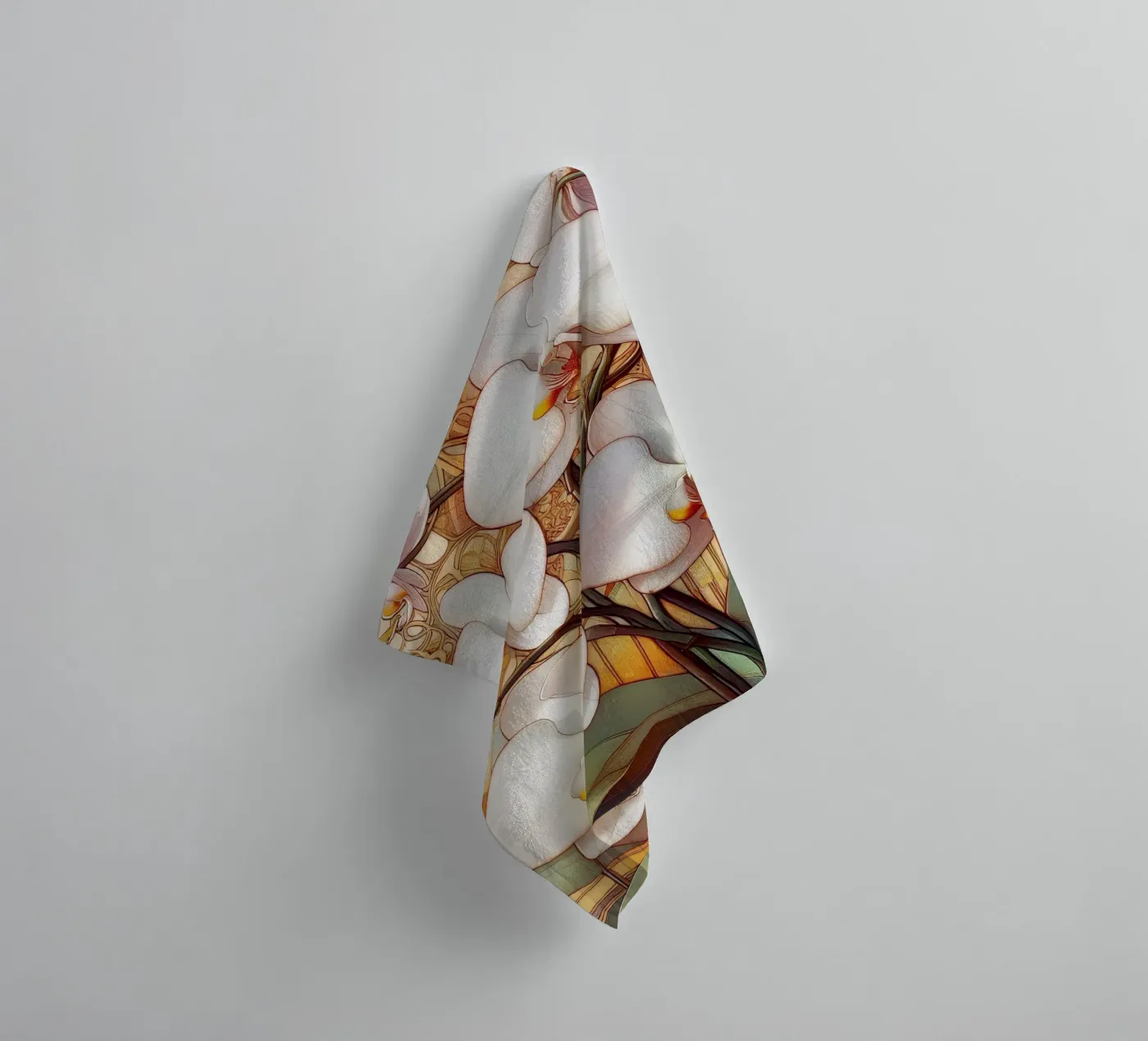 Orchids towel by Art-Nouveau-Dsg