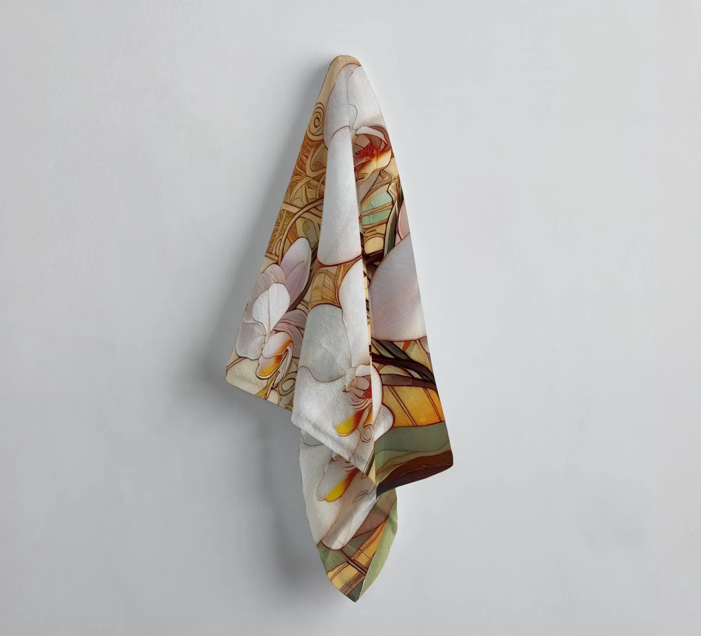 Orchids towel by Art-Nouveau-Dsg