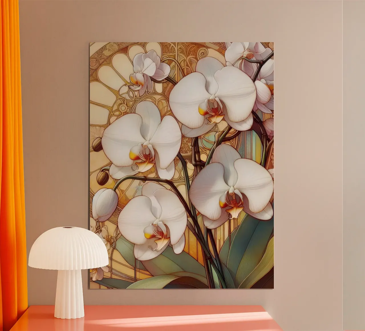 Orchidee carta hahnemühle da Art-Nouveau-Dsg