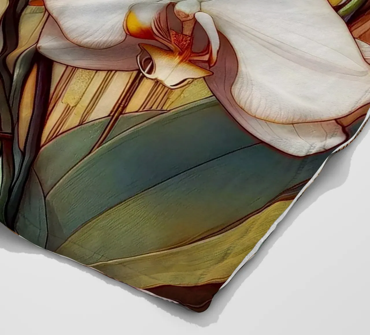 Orchidee coperta in pile da Art-Nouveau-Dsg