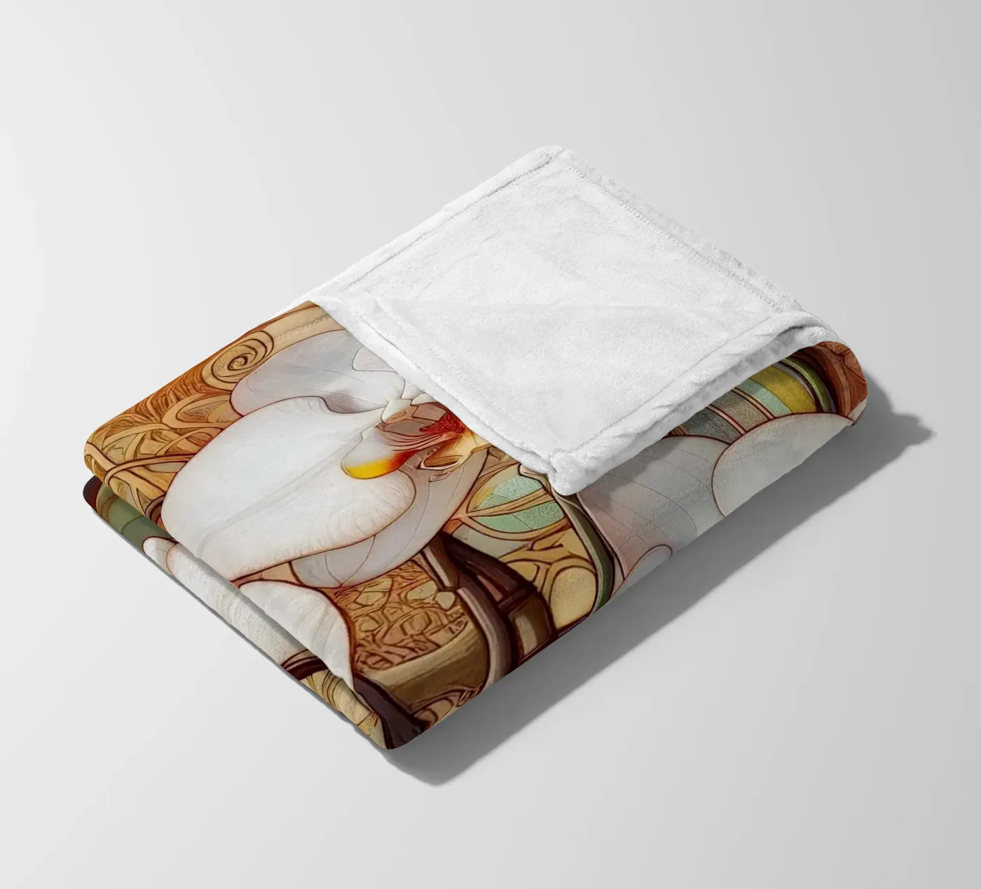 Orchids Fleecedecke von Art-Nouveau-Dsg