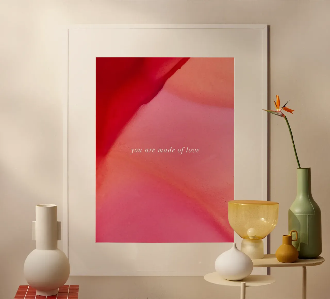 You are made of Love! poster con telaio in alluminio da Dreamer10