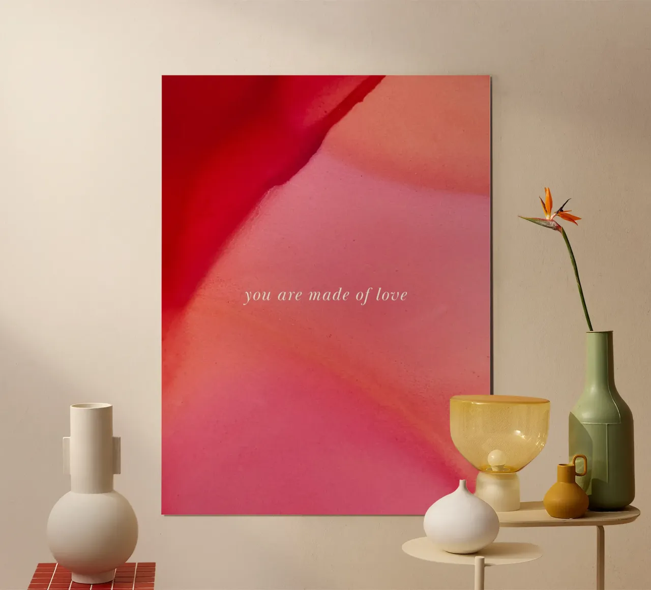You are made of Love! poster con telaio in alluminio da Dreamer10
