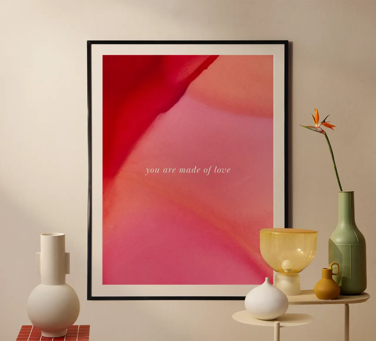 You are made of Love! poster con telaio in alluminio da Dreamer10
