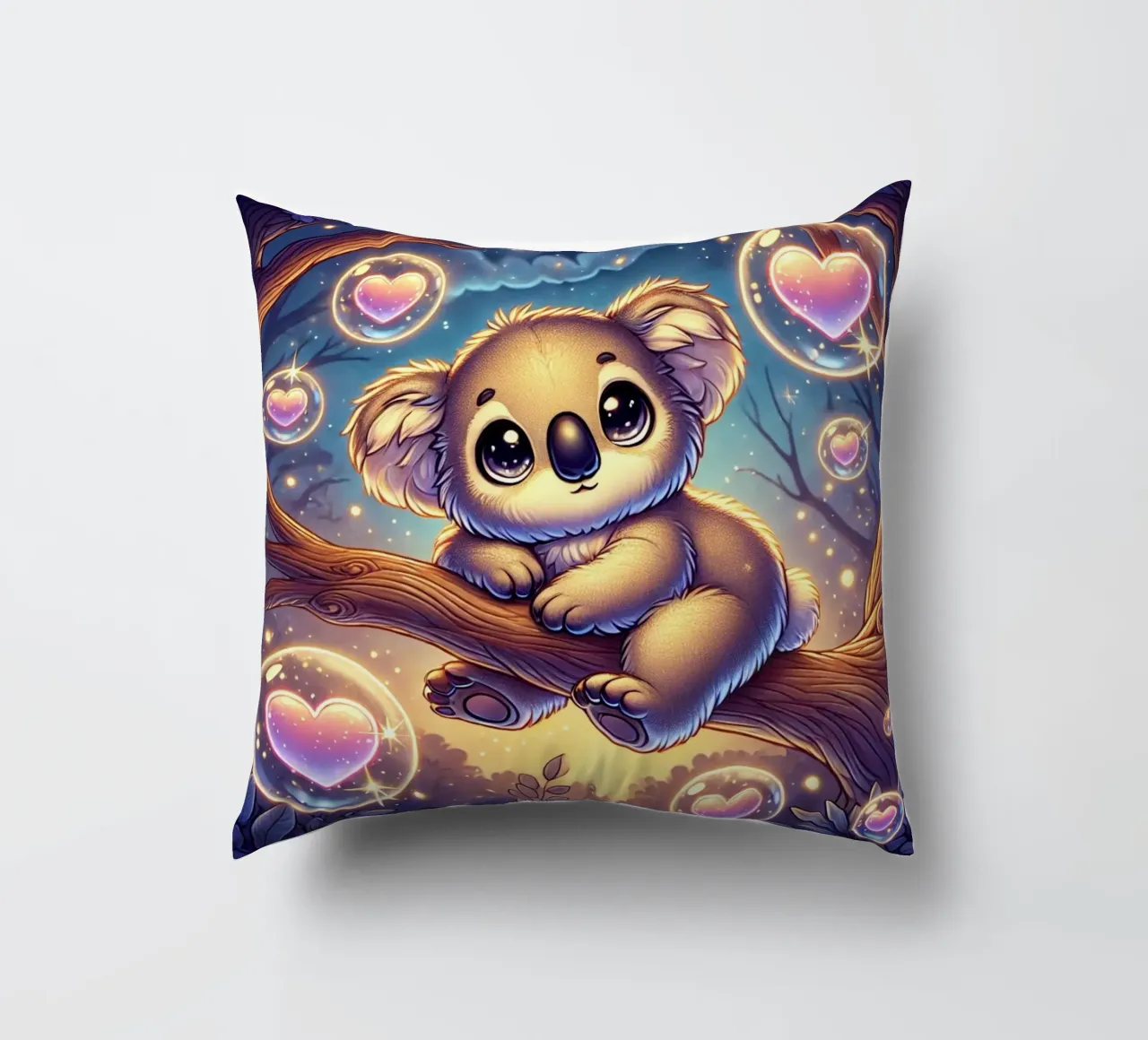 Adorable Cartoon Koala decorative cushion by FluffyToons