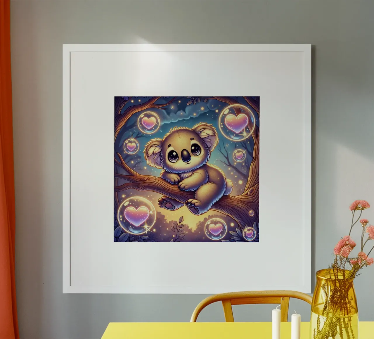 Adorabile Koala dei cartoni animati poster da FluffyToons