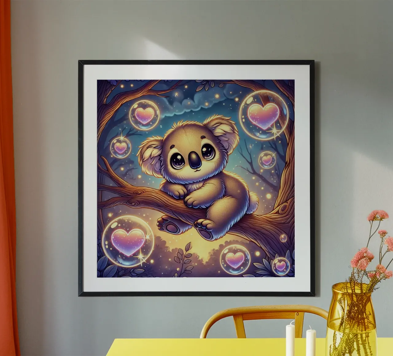 Adorabile Koala dei cartoni animati poster da FluffyToons