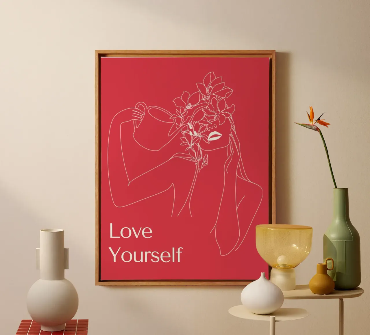 Love Yourself tela con Cornice a cassetta da Dreamer10