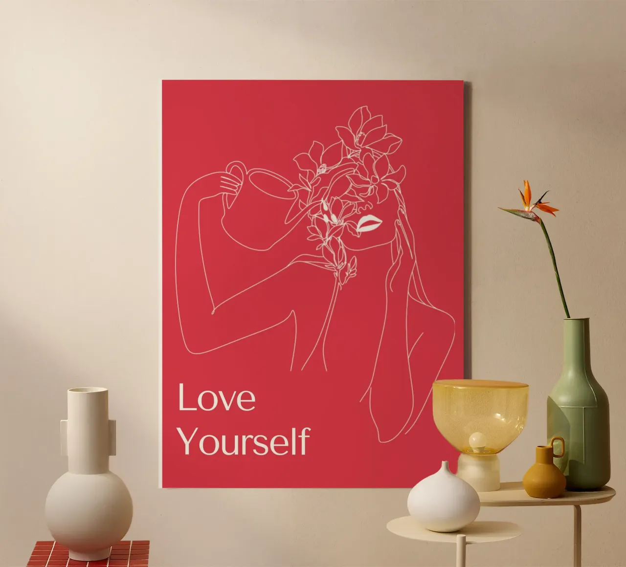 Love Yourself tela con Cornice a cassetta da Dreamer10