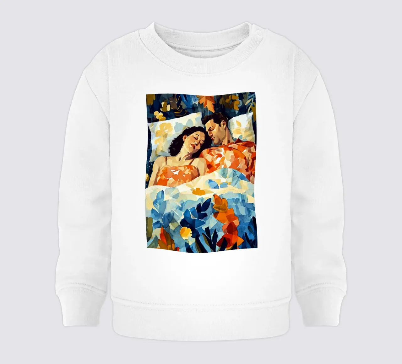 Love is in the air watercolor digital painting baby sweatshirt by Justyna Jaszke JBJart