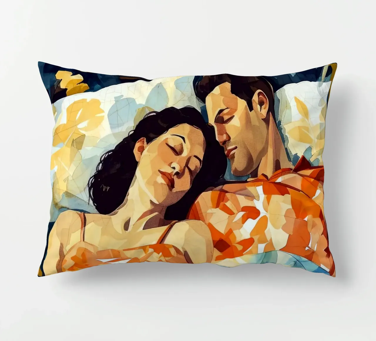 L'amore è nell'aria pittura digitale ad acquerello cuscino da Justyna Jaszke JBJart