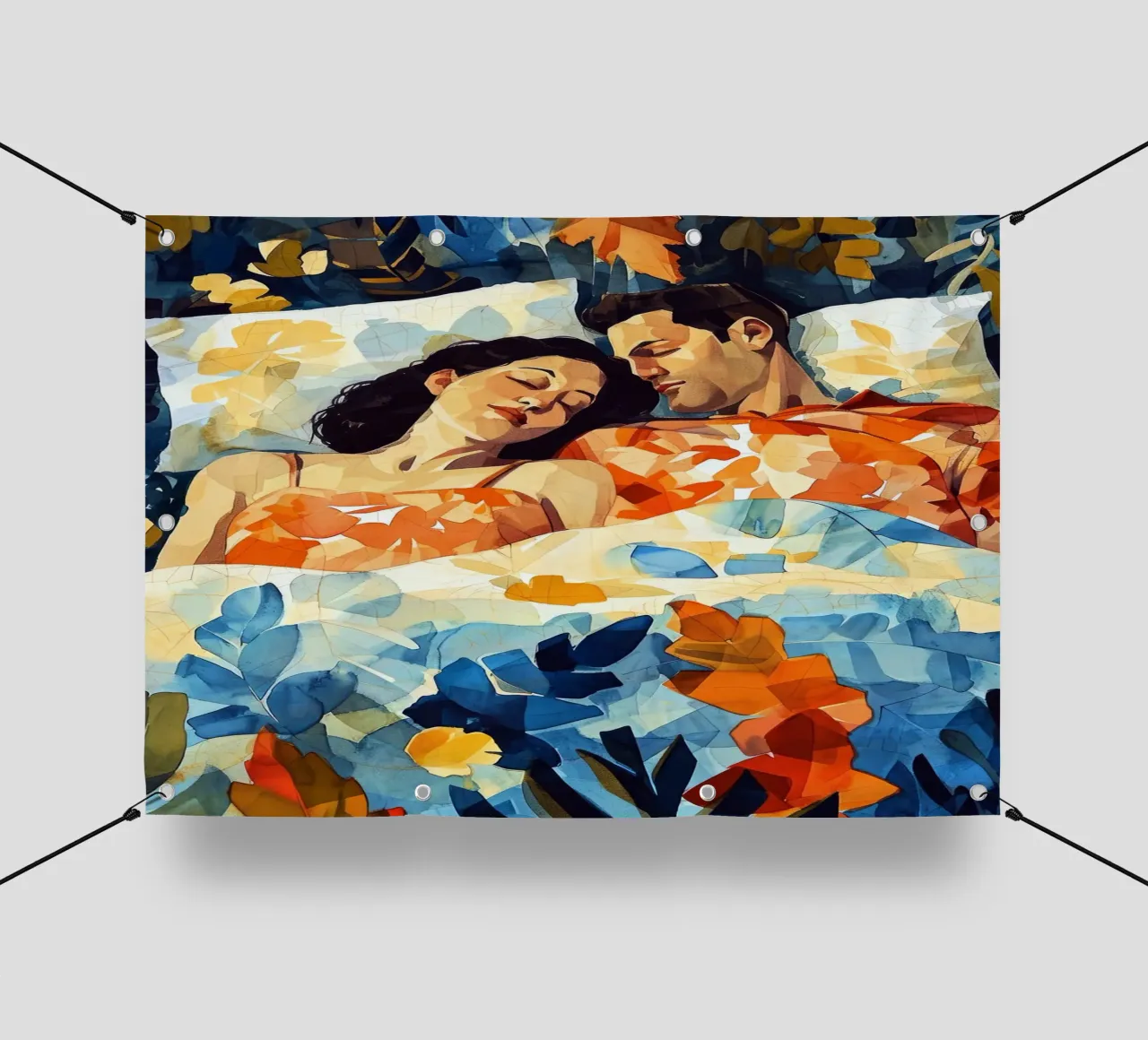 Love is in the air watercolor digital painting pvc cover by Justyna Jaszke JBJart