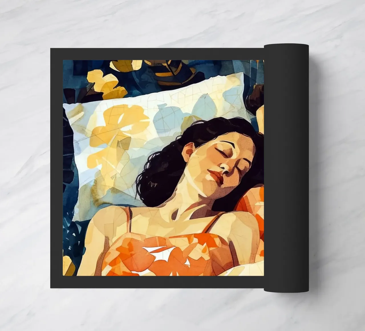 L'amore è nell'aria pittura digitale ad acquerello zerbino da Justyna Jaszke JBJart