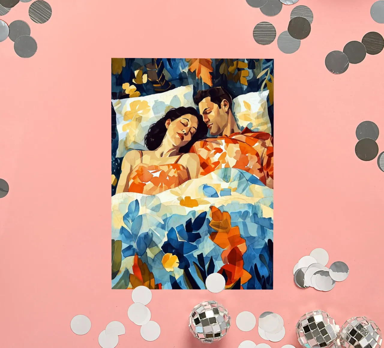 Love is in the air watercolor digital painting sticker by Justyna Jaszke JBJart