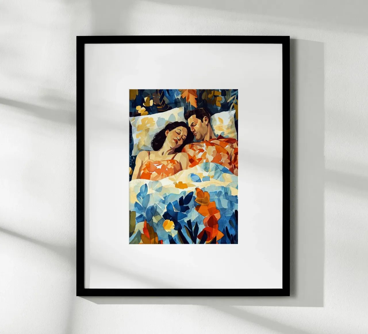 L'amore è nell'aria pittura digitale ad acquerello poster con telaio in plastica da Justyna Jaszke JBJart