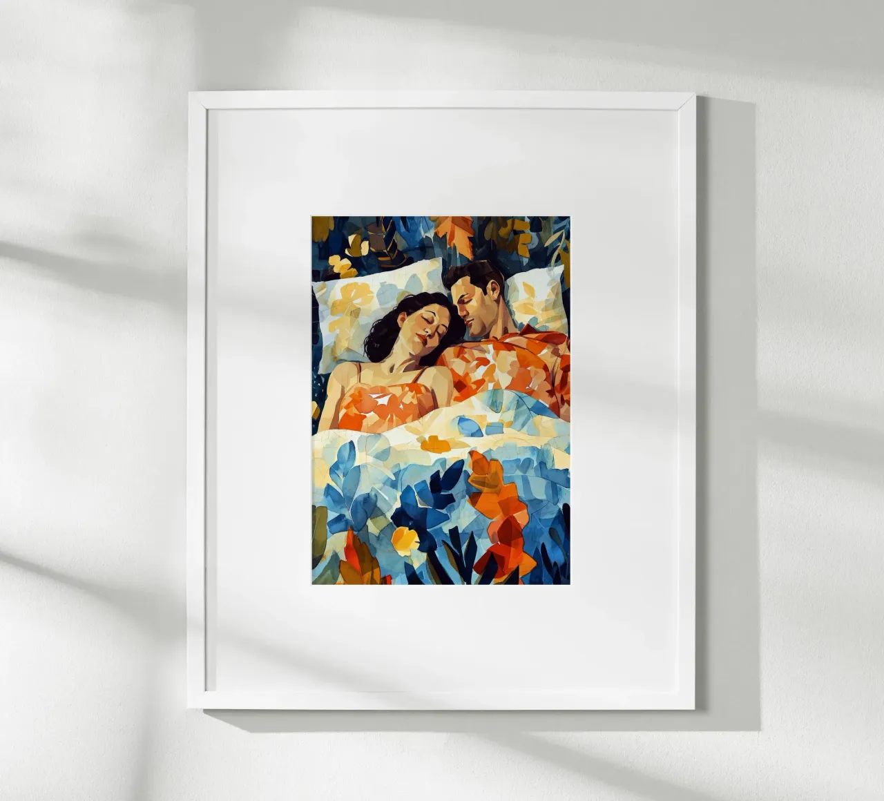 L'amore è nell'aria pittura digitale ad acquerello poster con telaio in plastica da Justyna Jaszke JBJart