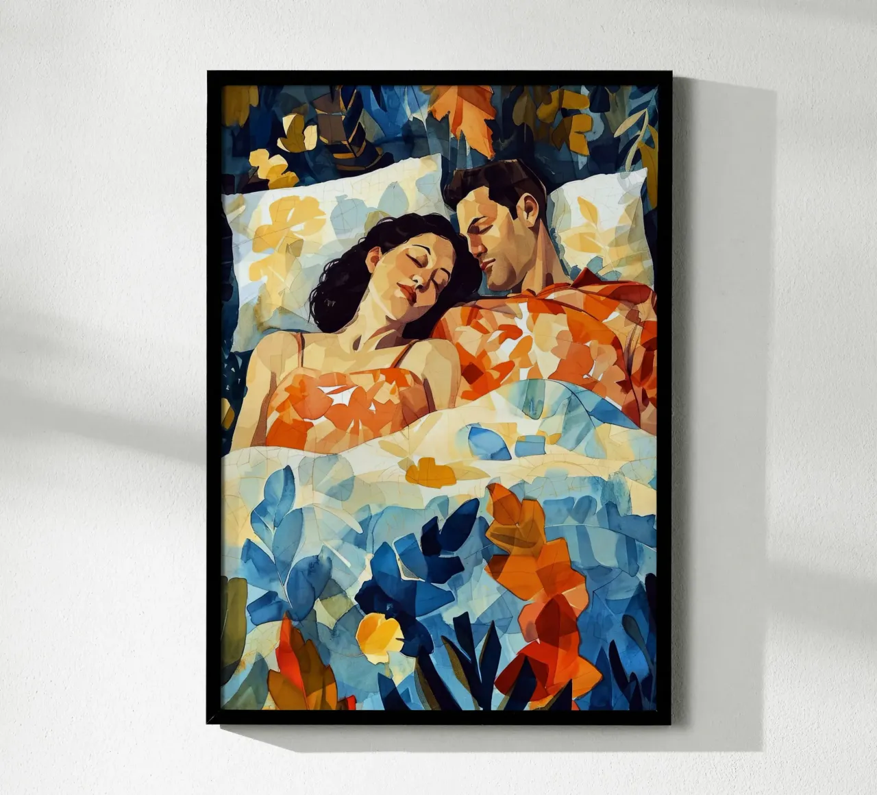 L'amore è nell'aria pittura digitale ad acquerello poster con telaio in plastica da Justyna Jaszke JBJart