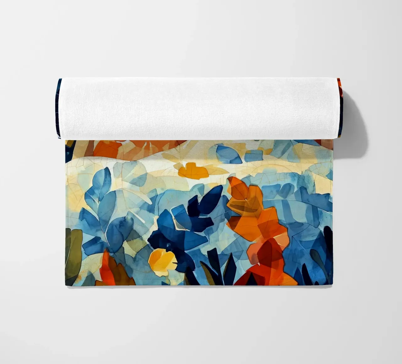 Love is in the air watercolor digital painting beach towel by Justyna Jaszke JBJart