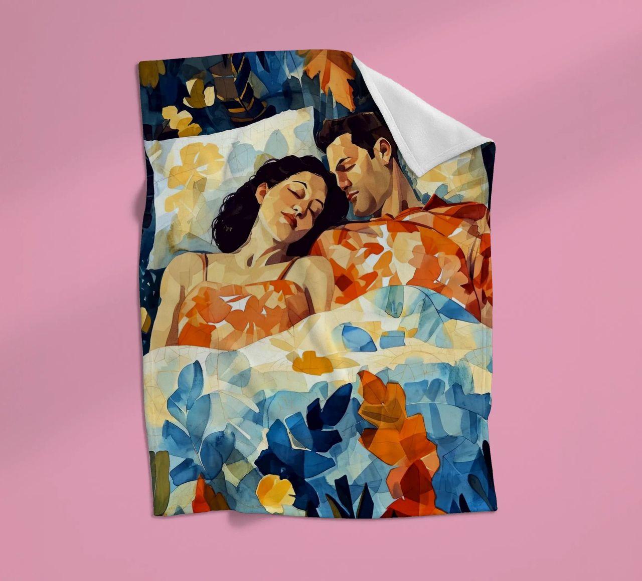 L'amore è nell'aria pittura digitale ad acquerello coperta in pile da Justyna Jaszke JBJart